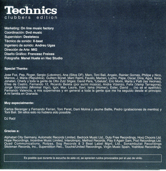  Technics Clubbers Edition - A Summer Party 2002