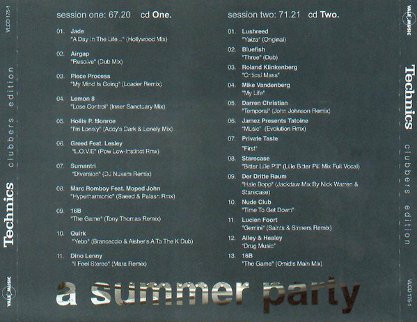  Technics Clubbers Edition - A Summer Party 2002